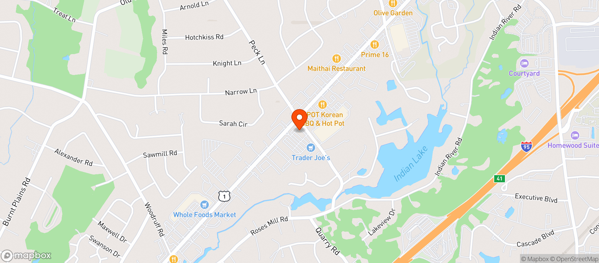 Map showing New England Beverage Co