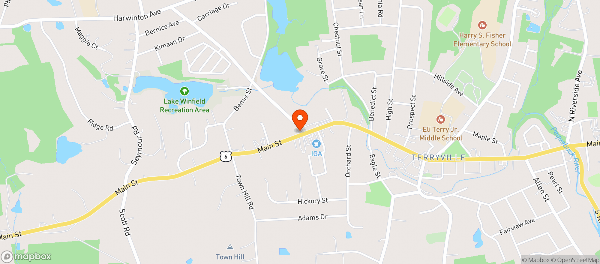 Map showing Town & Country Discount Liquor