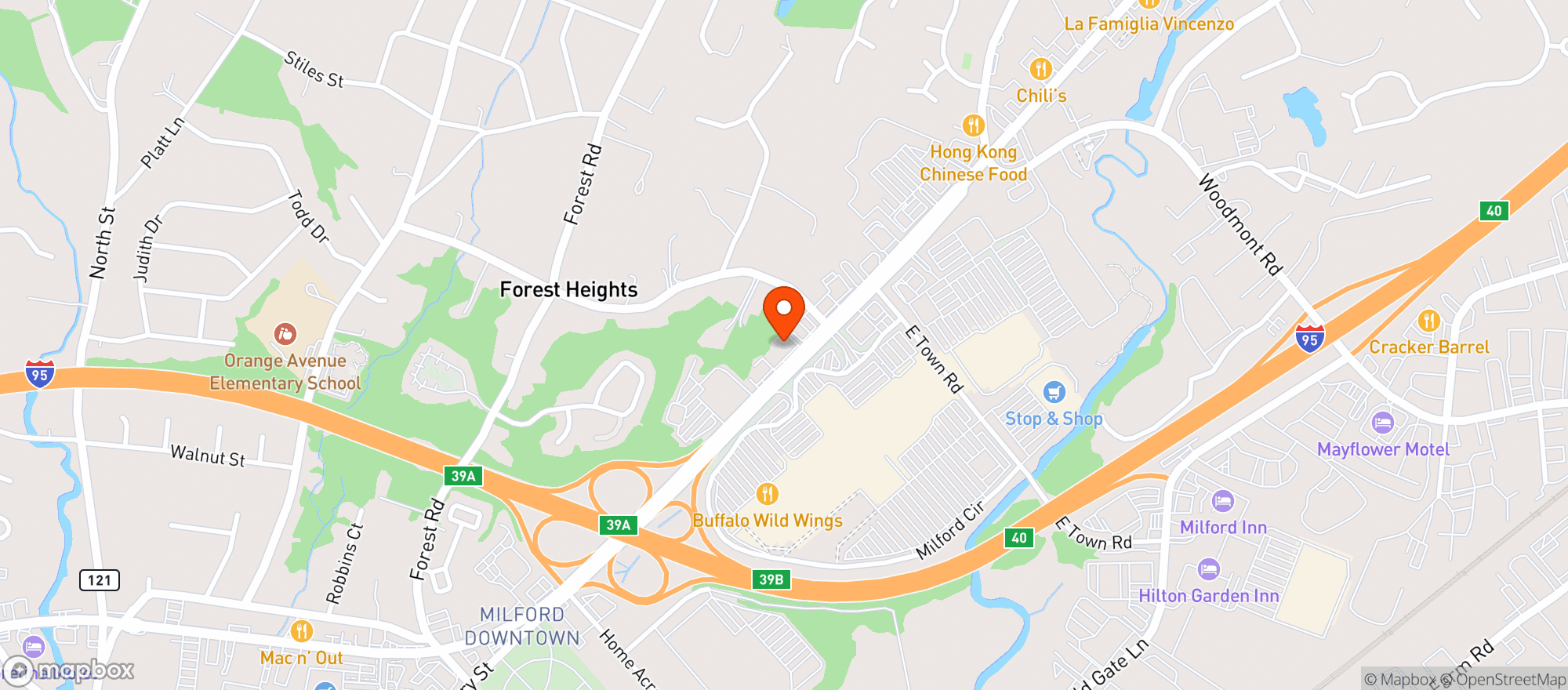 Map showing Vitamin Shoppe - Milford