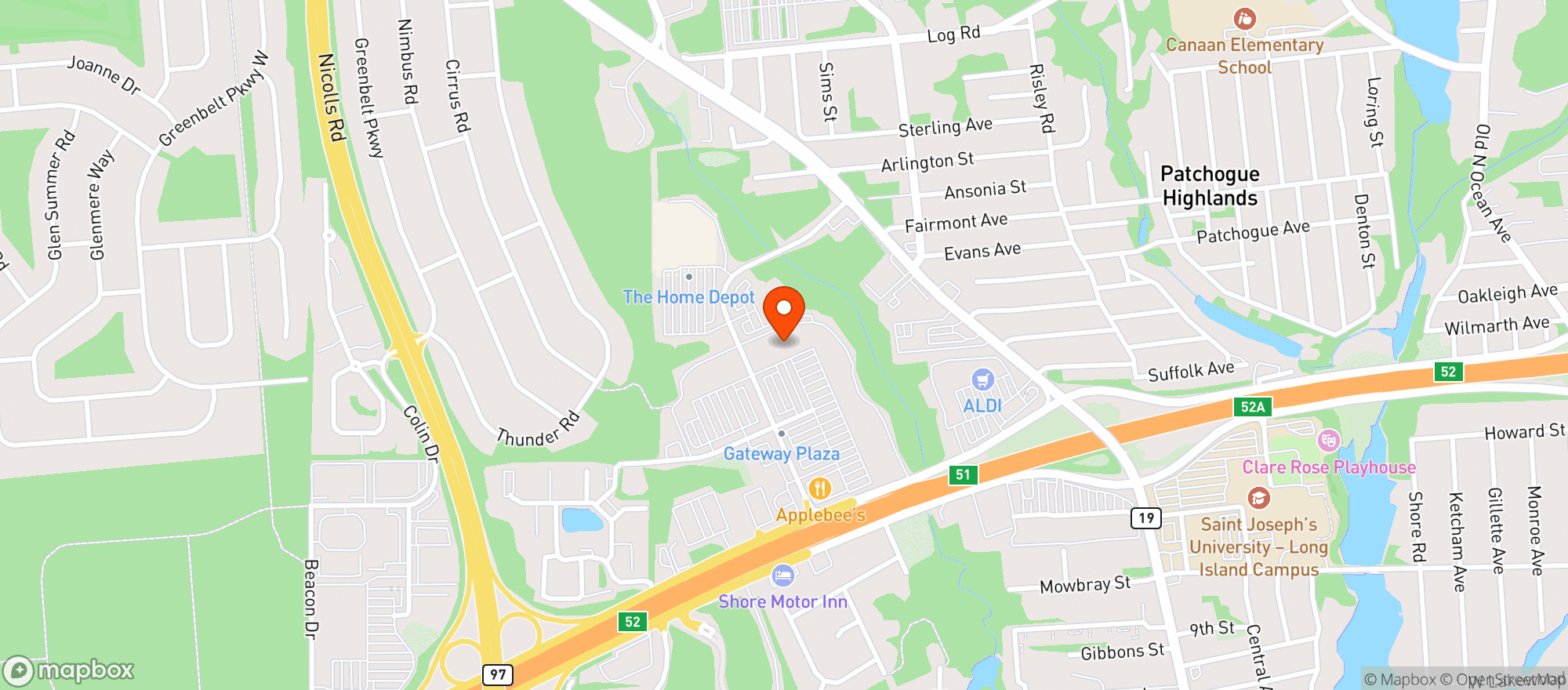 Map showing Gnc