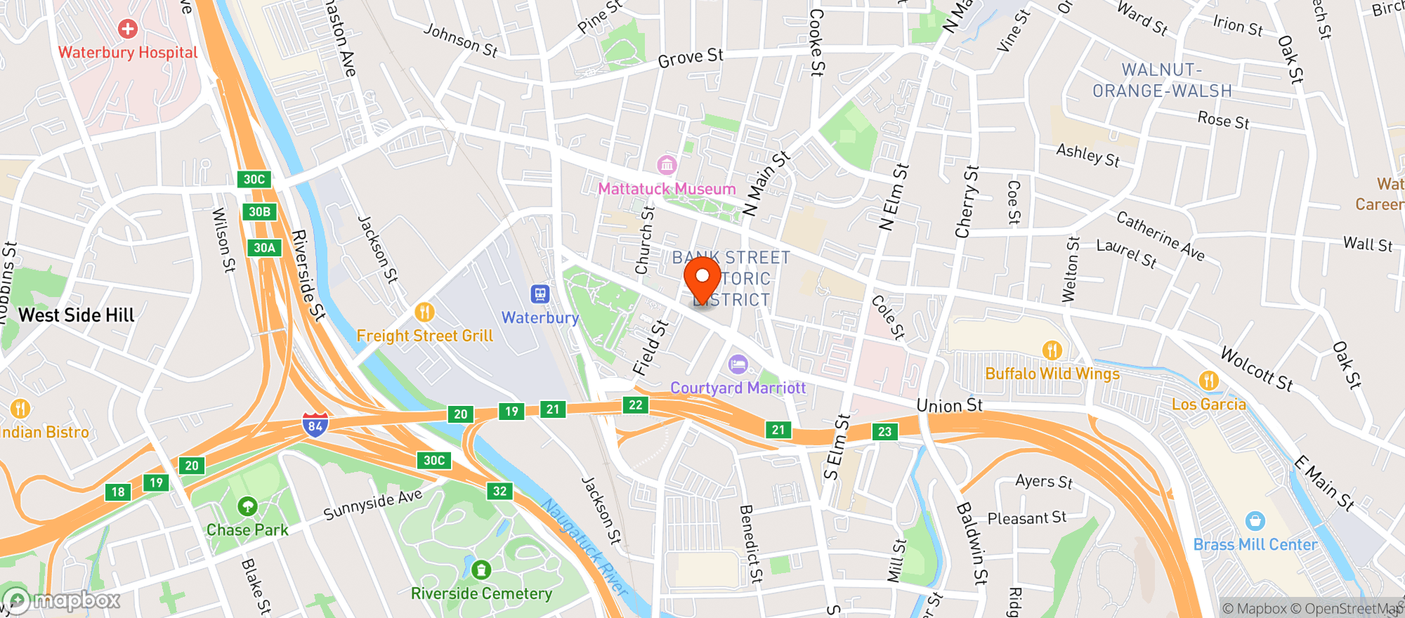 Map showing Grand Street Tavern