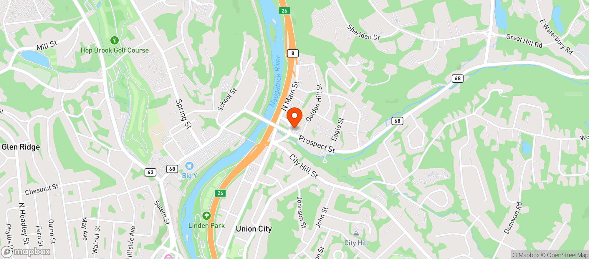 Map showing Naugatuck Wines