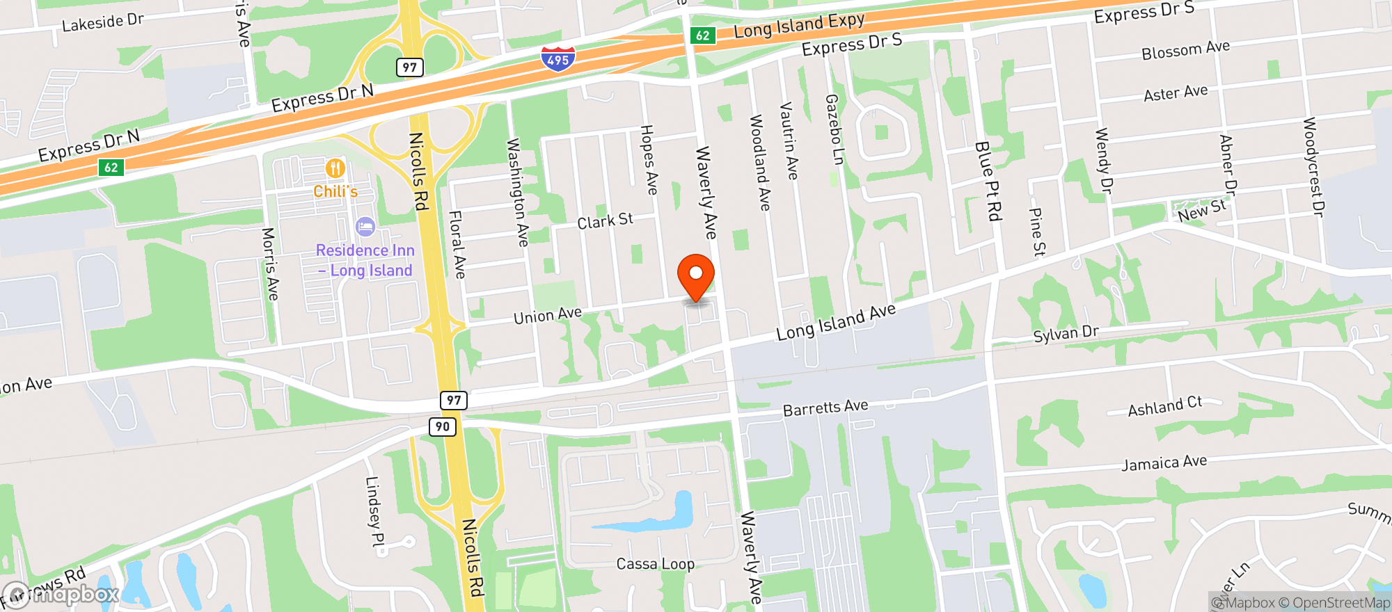 Map showing Neighborhood Variety Store