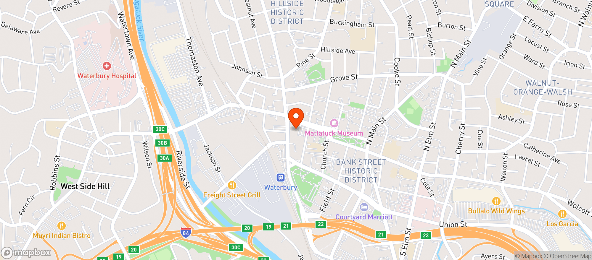 Map showing Elks Lodge