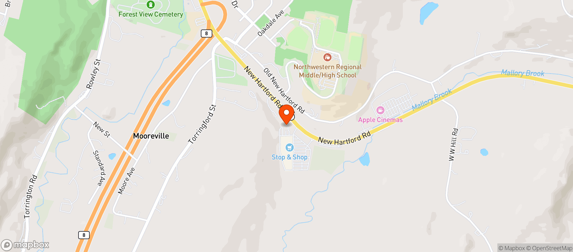 Map showing Ledgebrook Spirit Shop