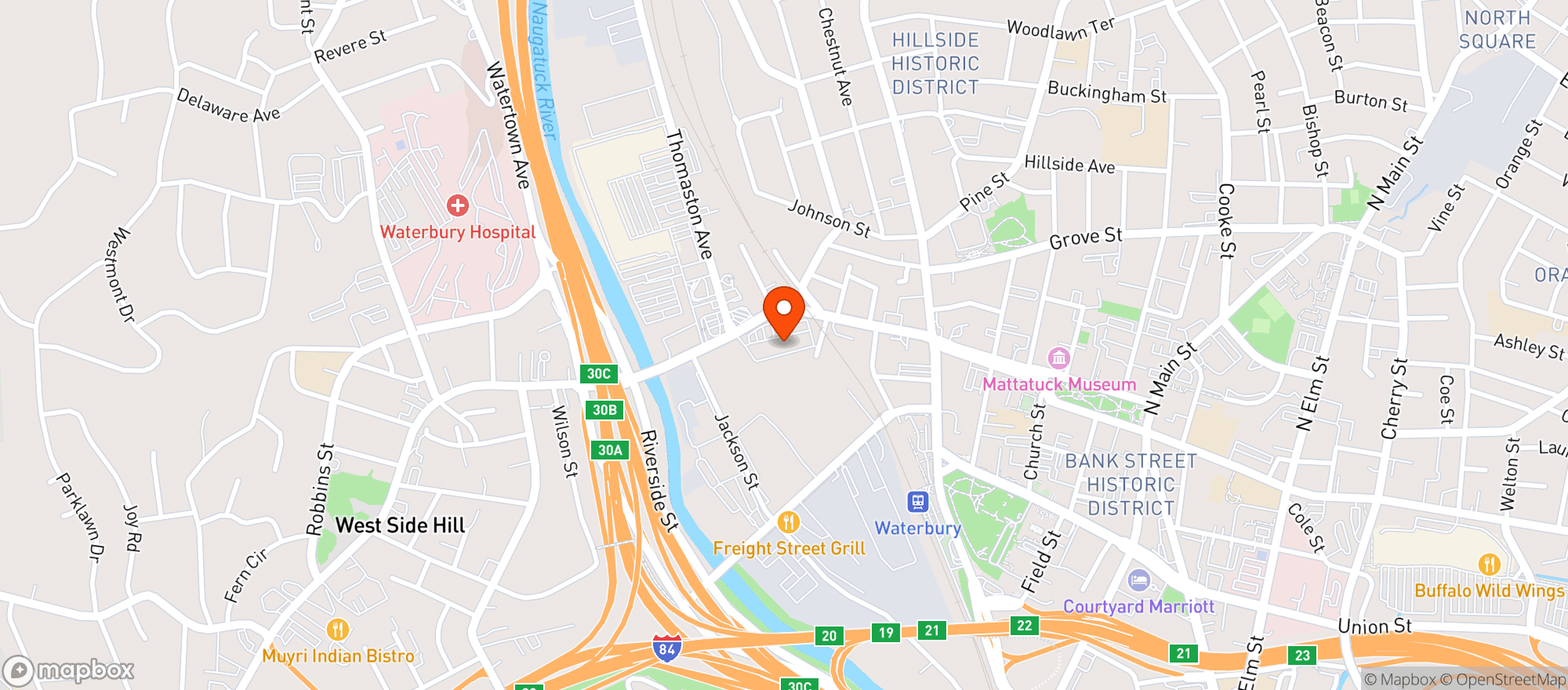 Map showing Top Shelf W&L
