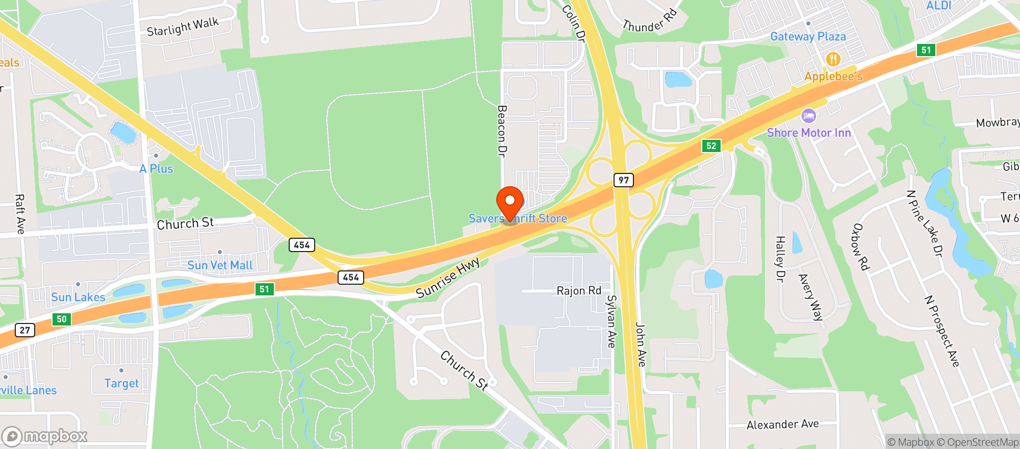 Map showing Stop & Shop