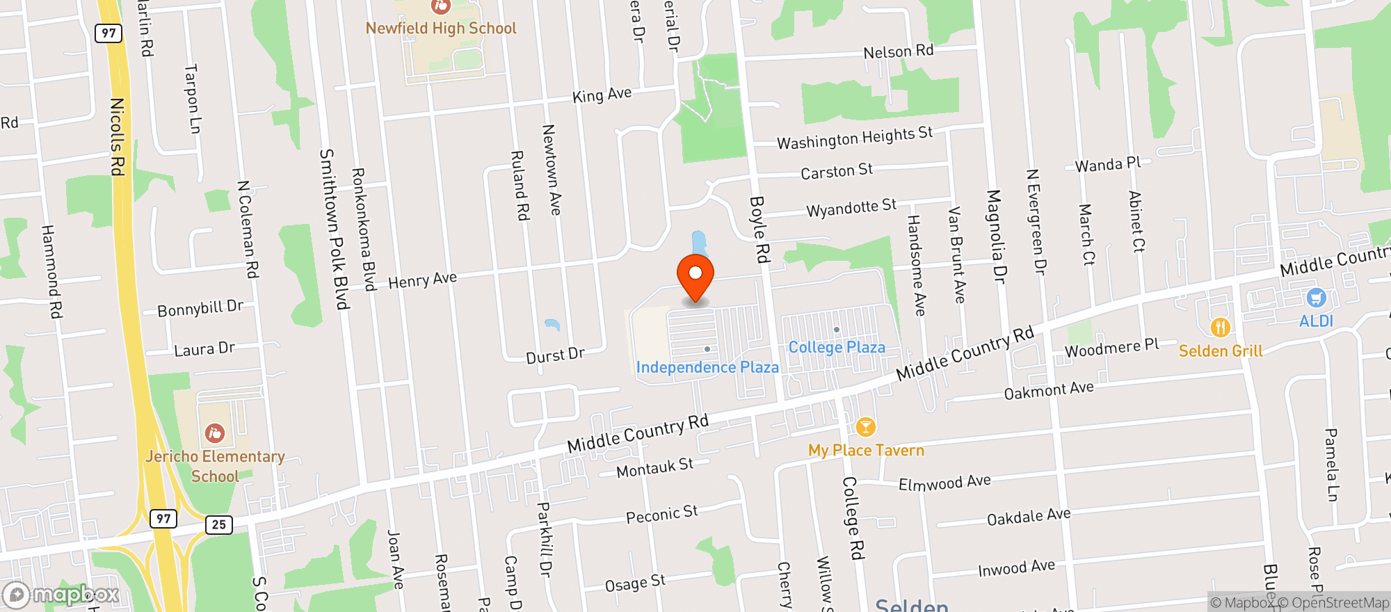 Map showing Target Store