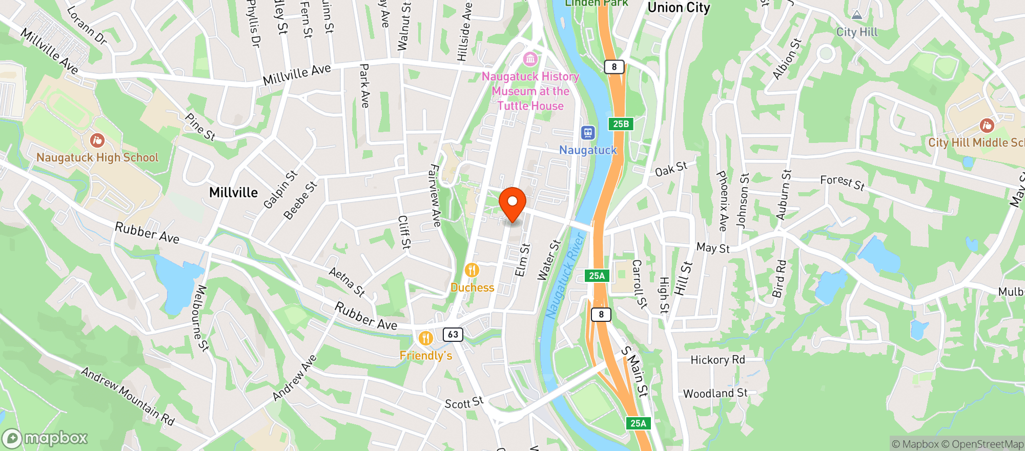 Map showing 3-21 No Kiddin - Naugatuck