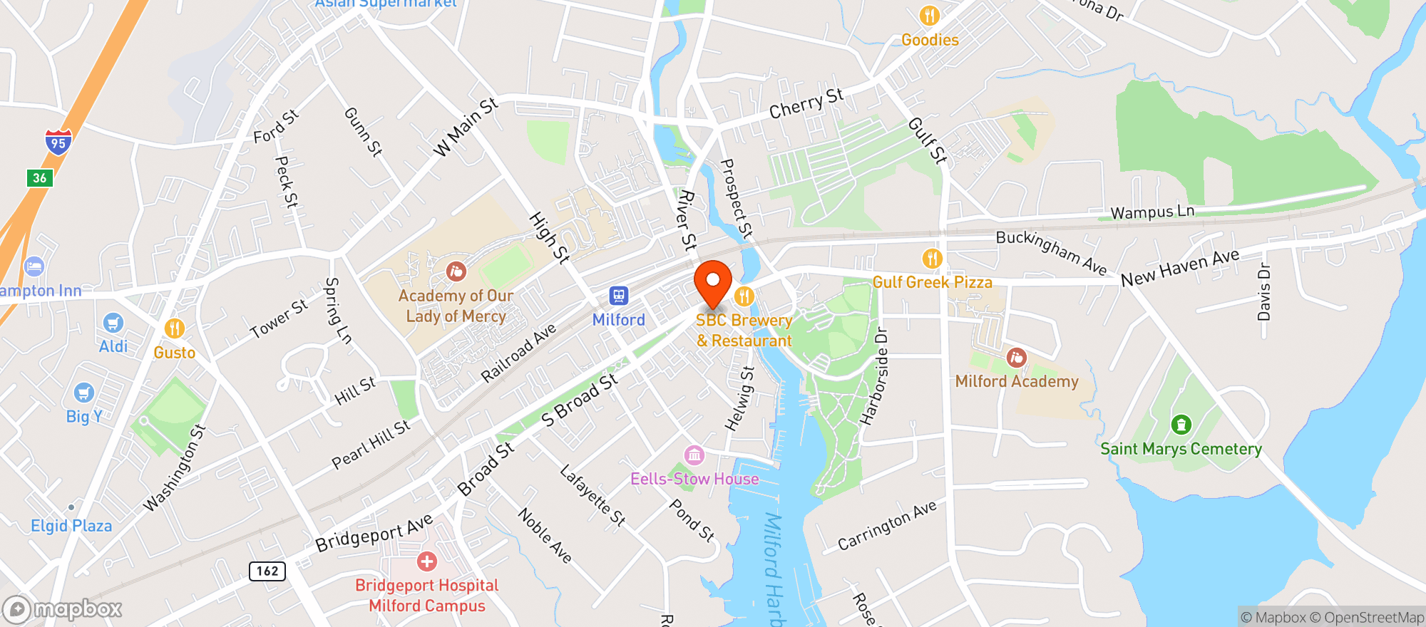 Map showing Pizza Lyfe