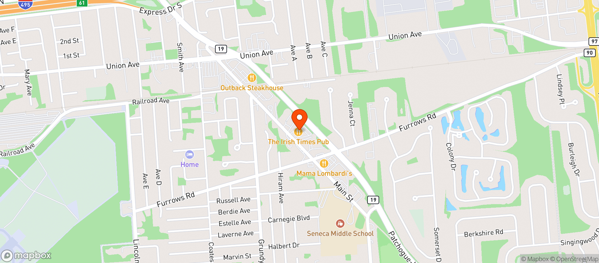 Map showing THE JUICE BOX VAPE SHOP & HEMP DISPENSARY (NEXT PHASE SHOP)