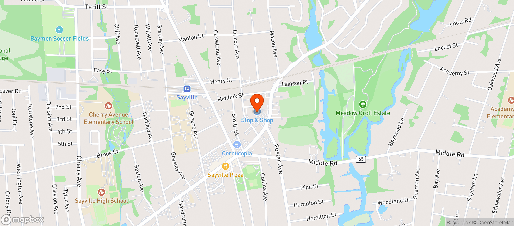 Map showing Stop & Shop - 0548 - Sayville