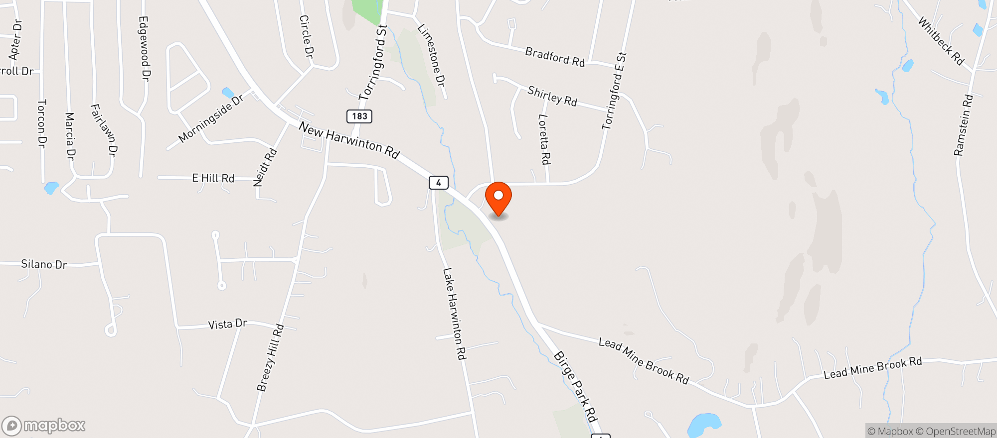Map showing Tonys Package Store