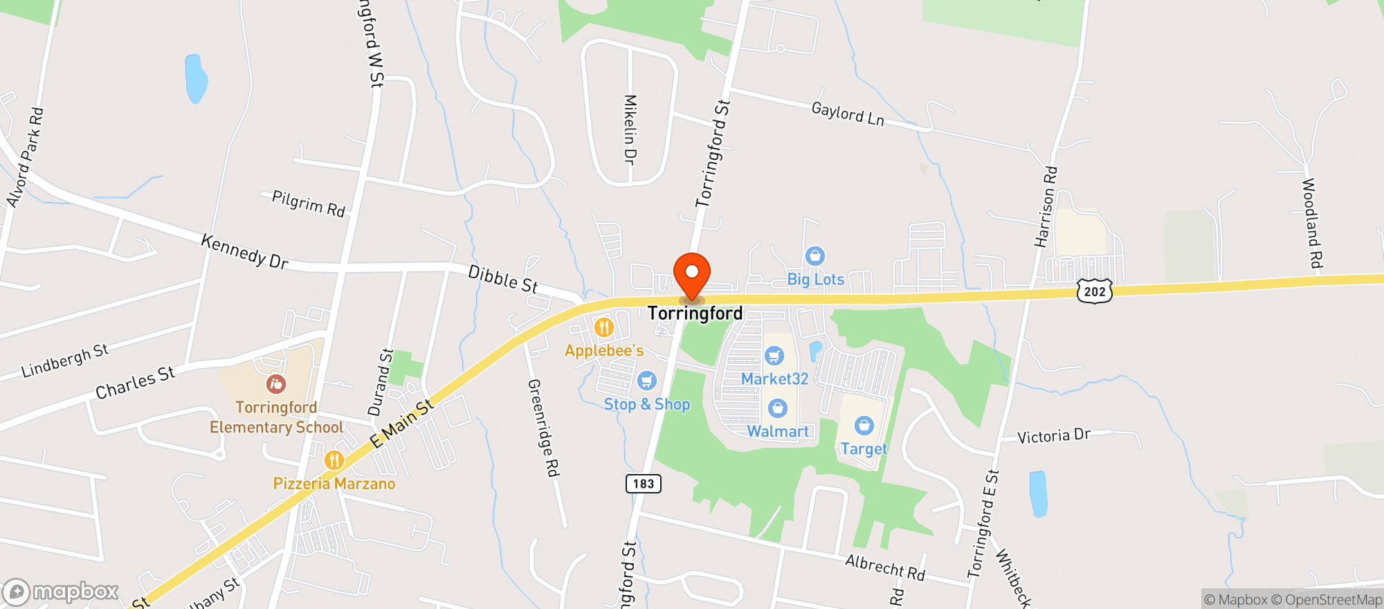 Map showing Target