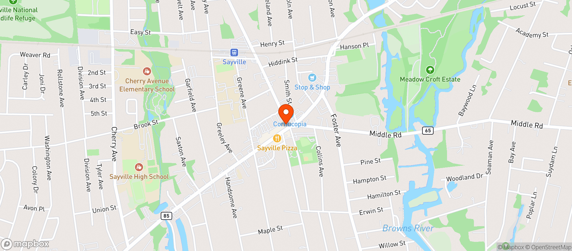 Map showing 5 Points Cafe