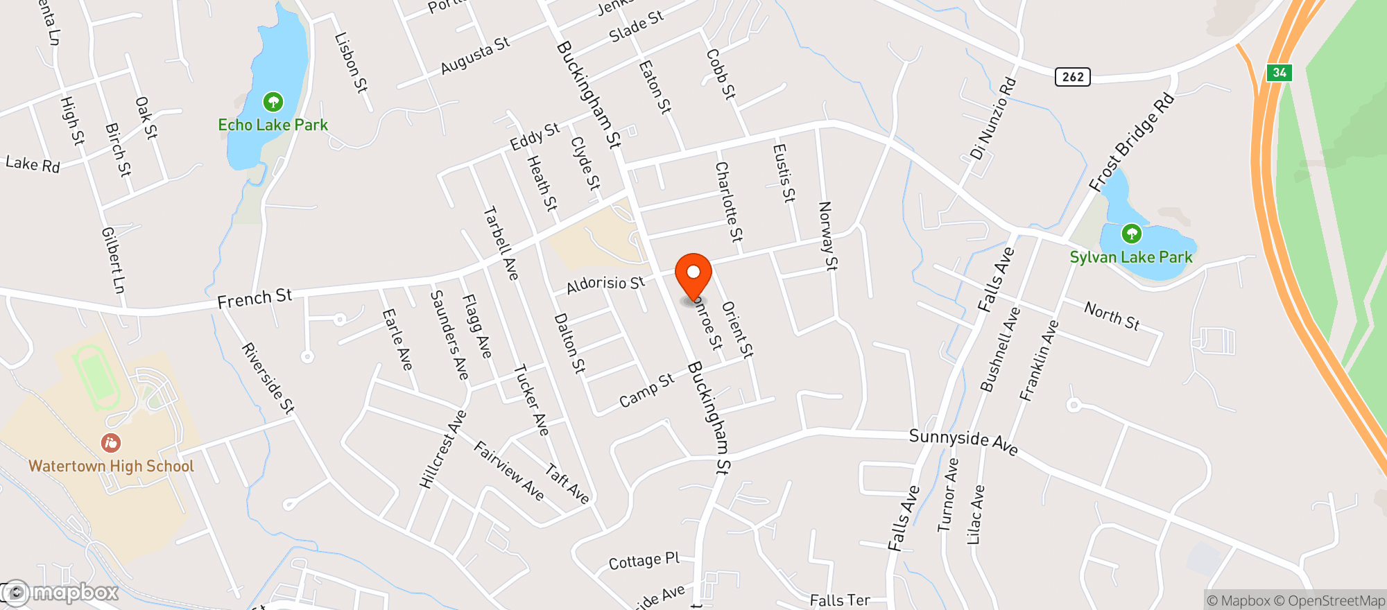 Map showing Oakville Wine & Liquors