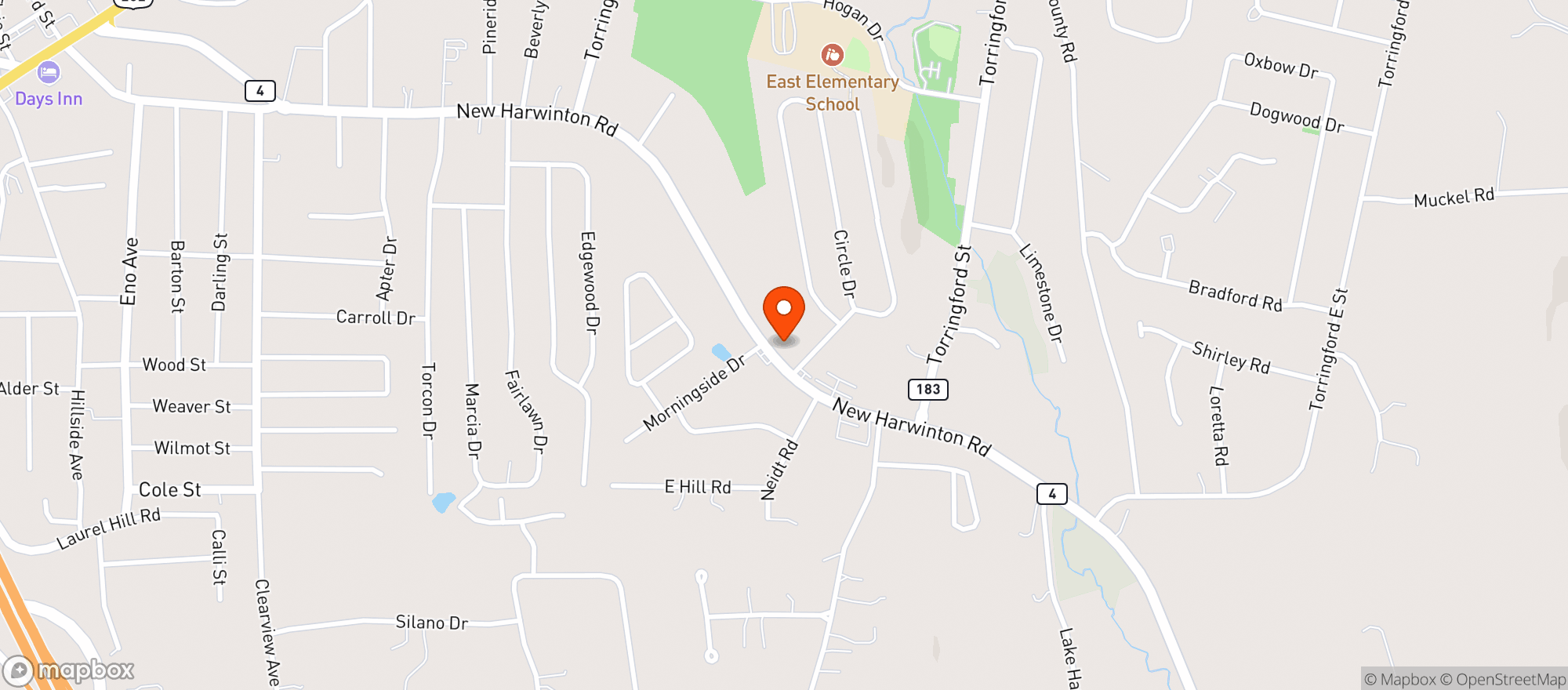 Map showing Ordinary Joe S North