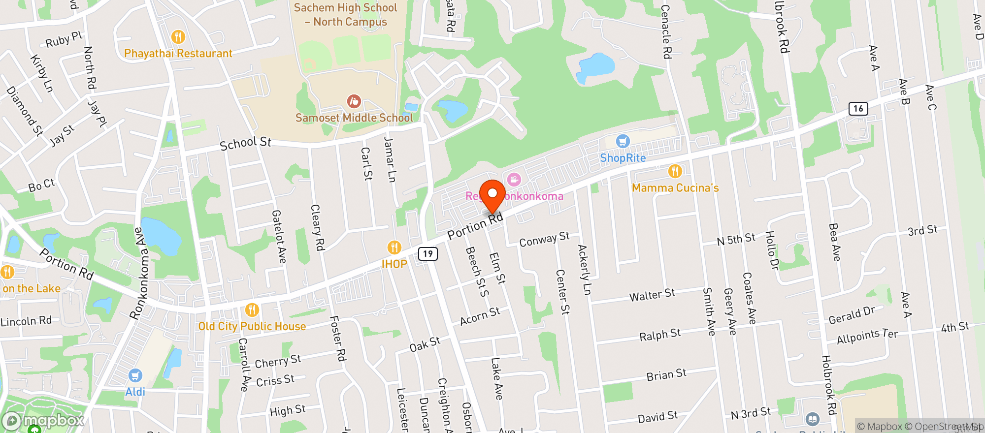 Map showing STOP & SHOP (449 PORTION ROAD)