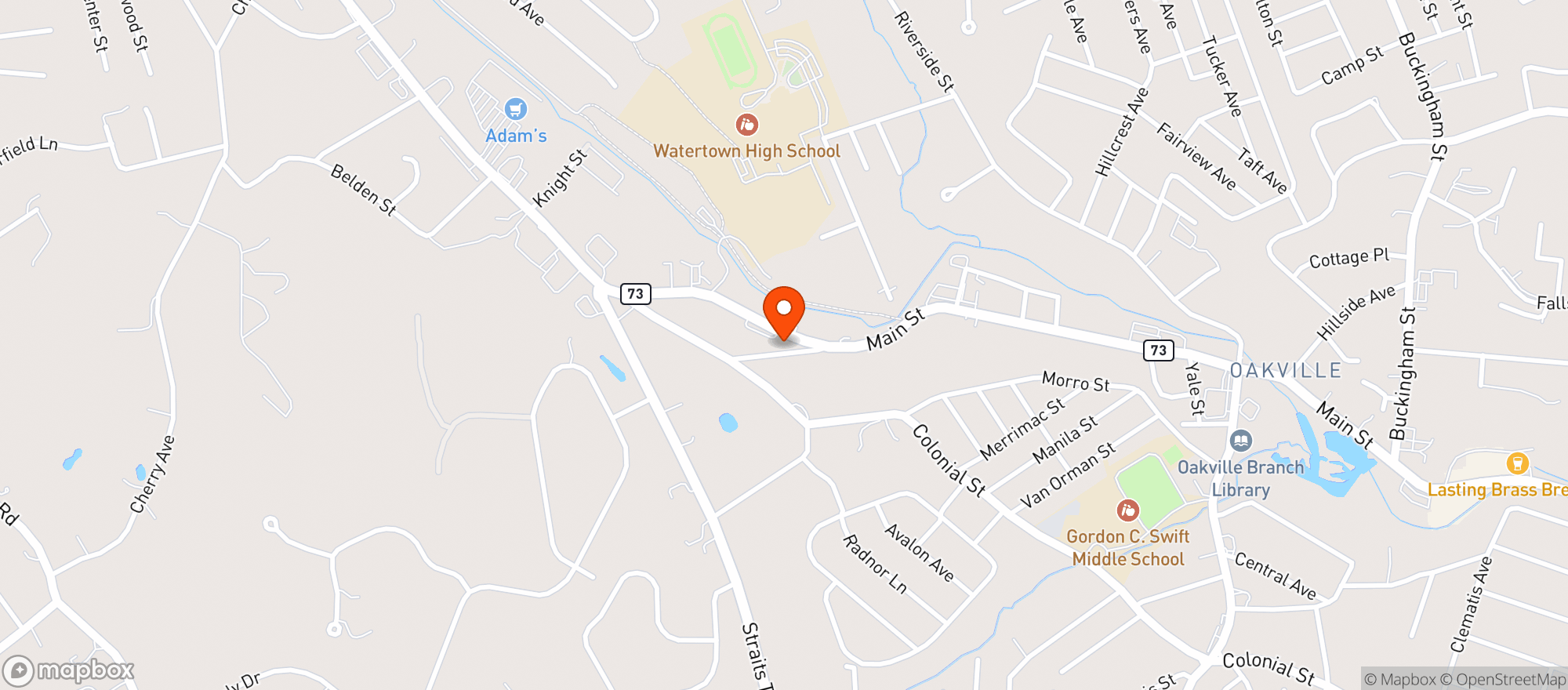 Map showing Liquor Superstore Watertown