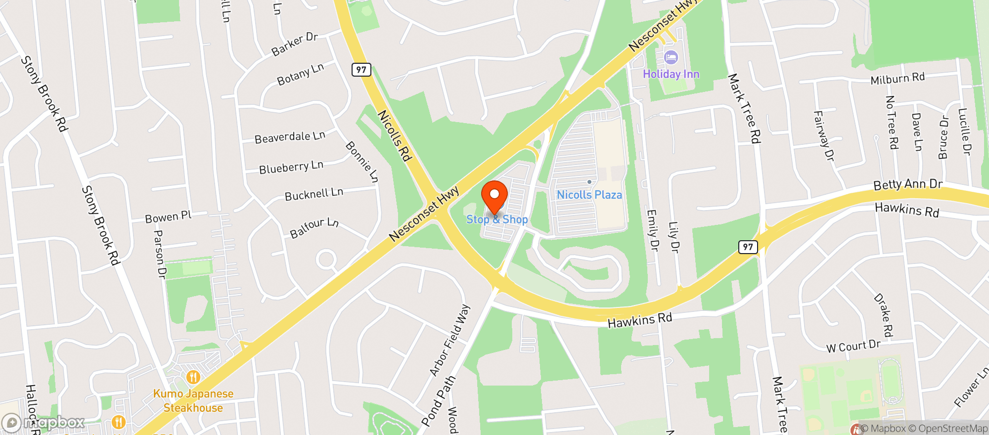 Map showing Stop & Shop