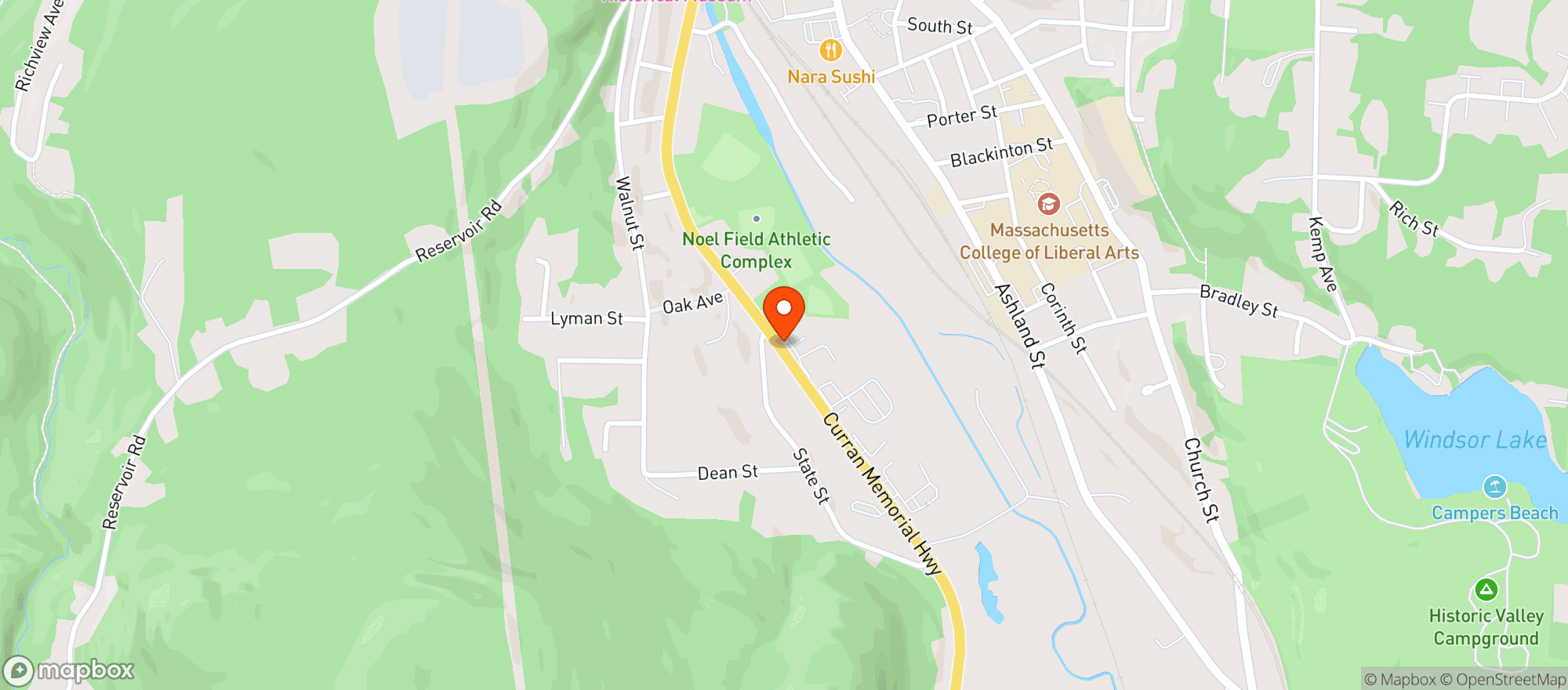 Map showing Uniq Smoke