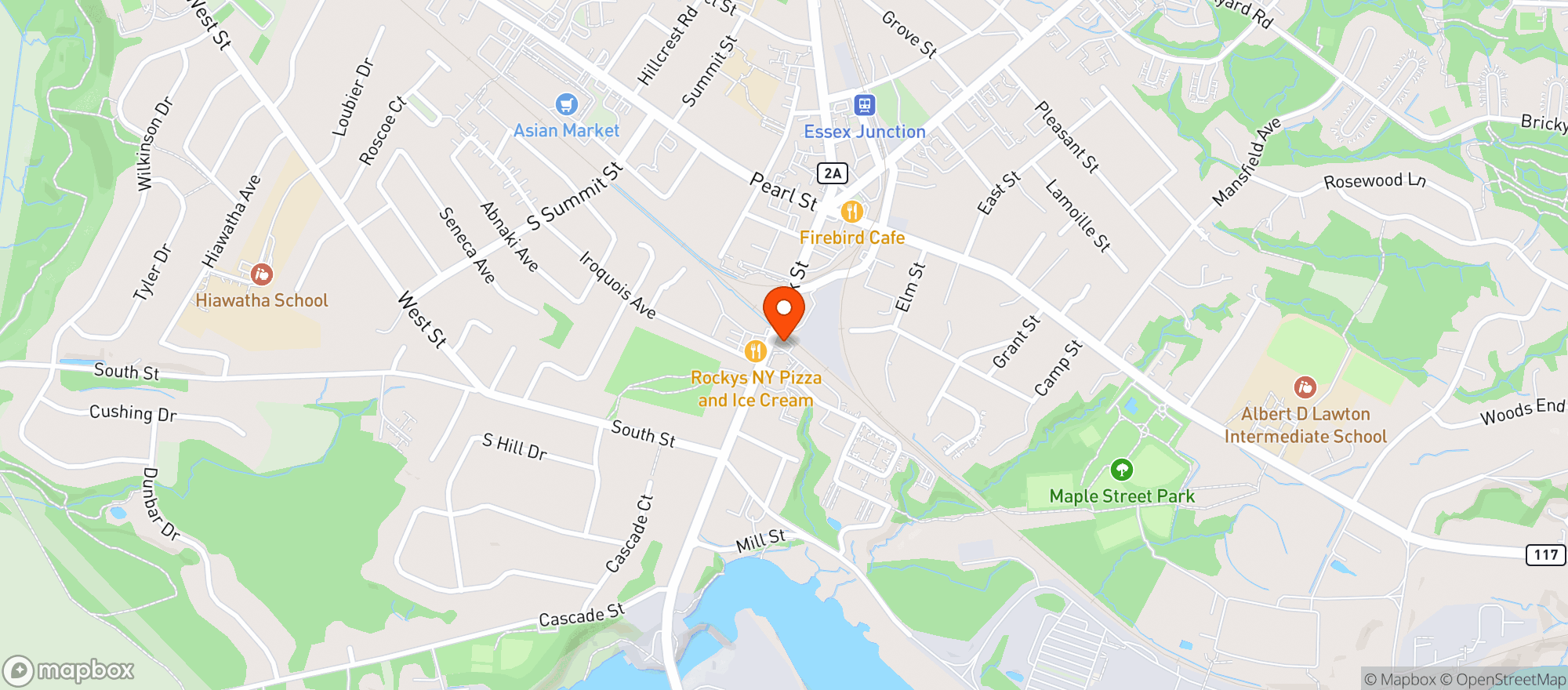 Map showing Park Place Tavern