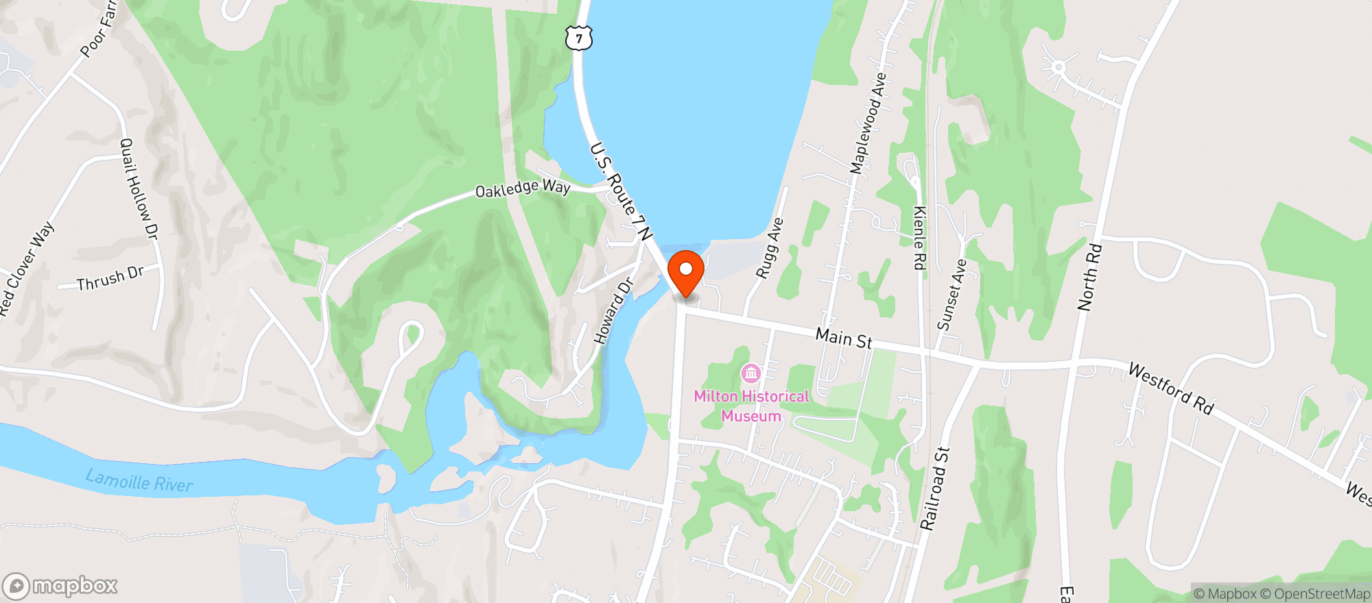 Map showing Arrowhead Lodge