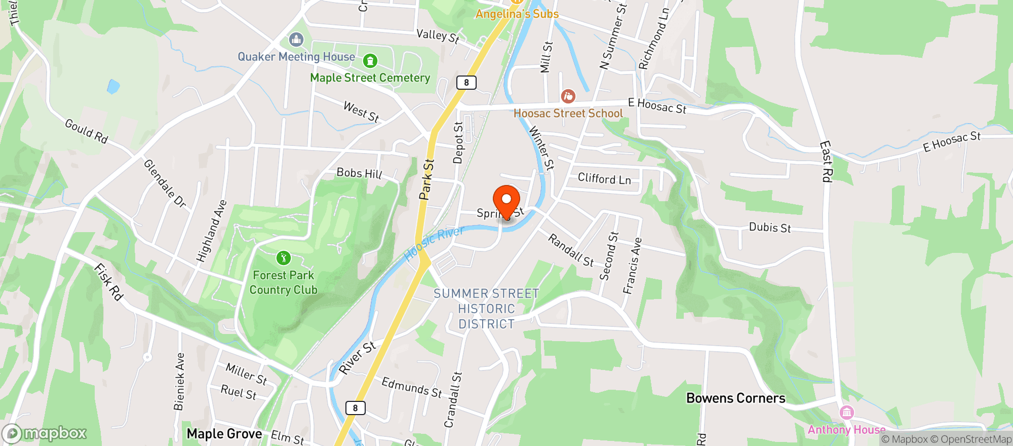 Map showing Oasis Liquor Store
