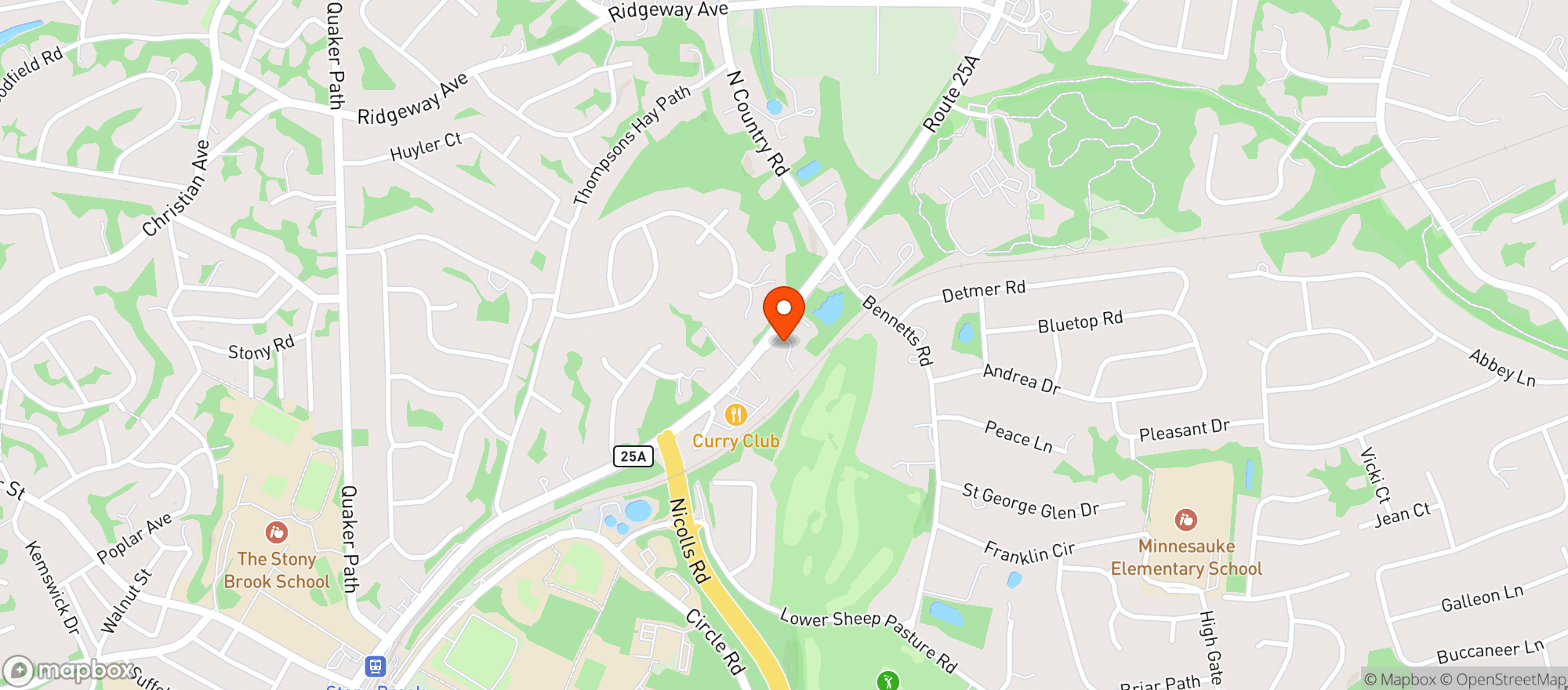 Map showing Setauket Beer & Beverage