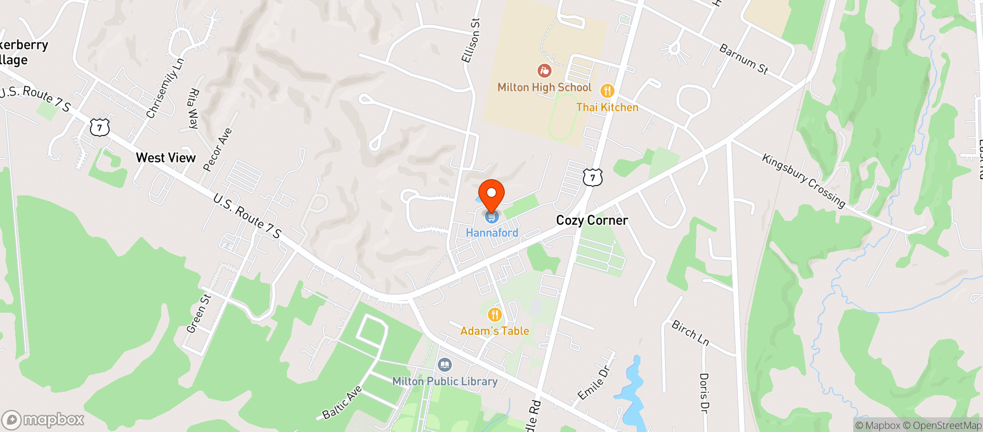 Map showing Hannaford #8274