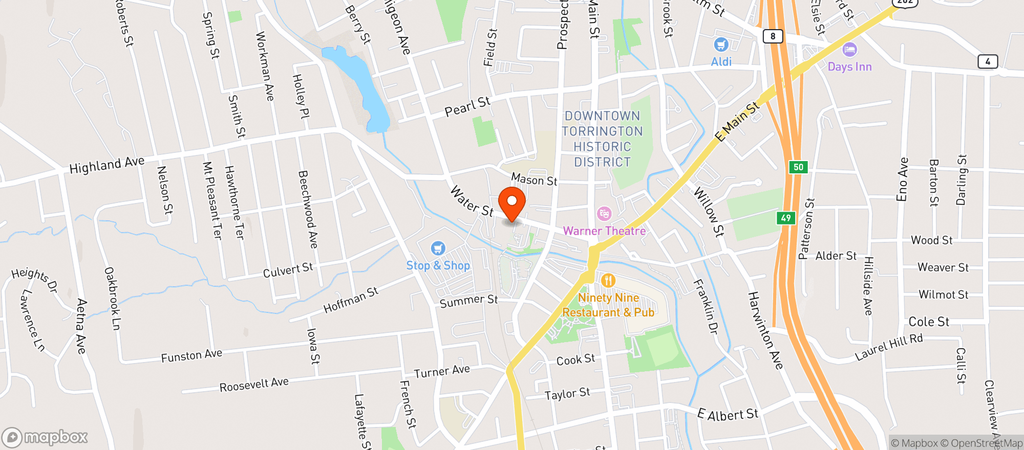 Map showing Bad Dog Brewing