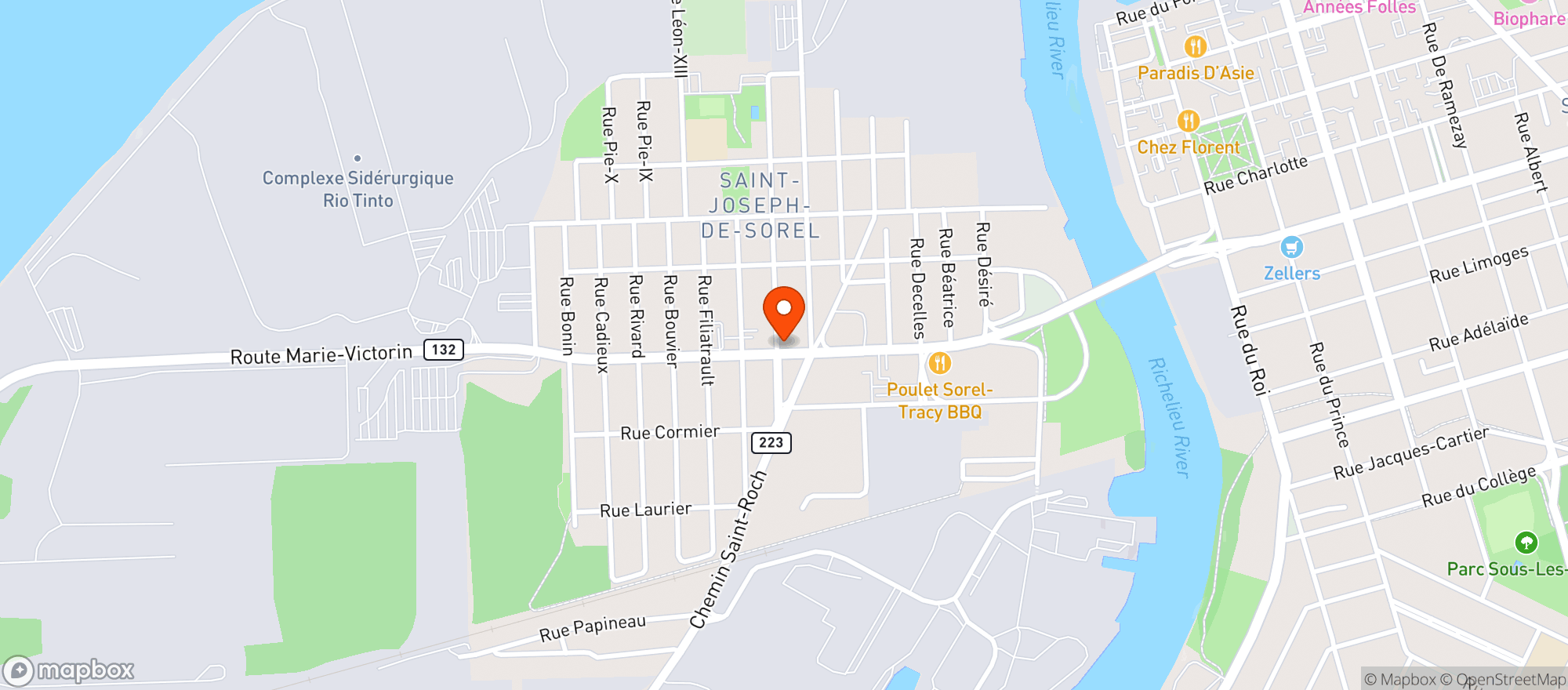 Map showing Liquidation Guertin