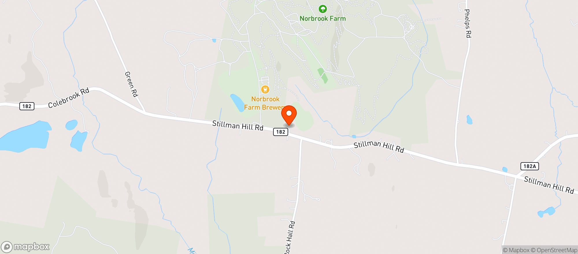Map showing Norbrook Farm Brewery