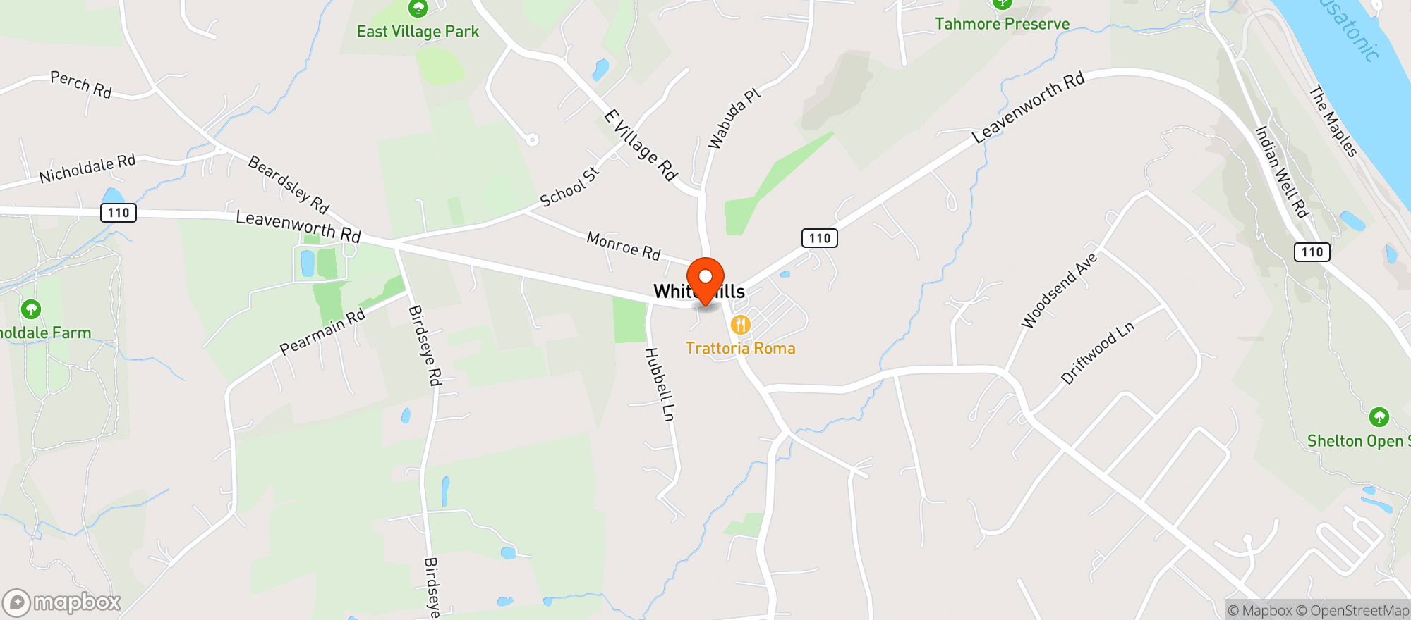 Map showing White Hills Wine & Spirits