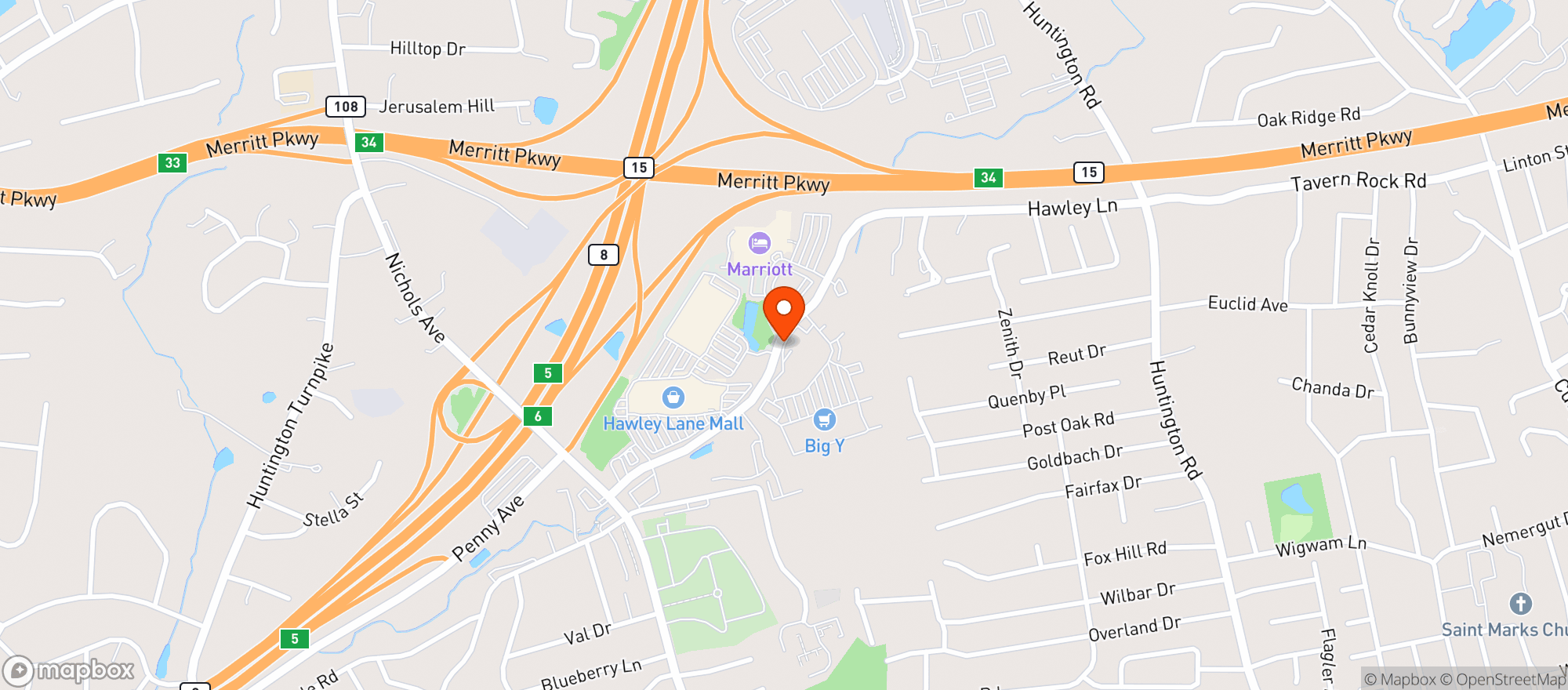 Map showing X Golf