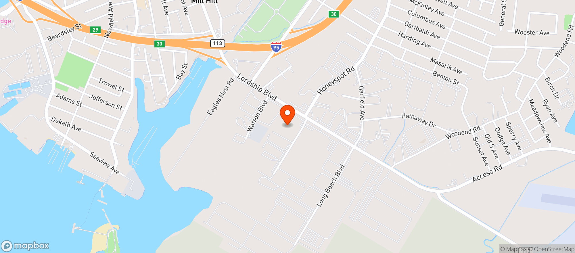 Map showing Breakthru Beverage (CT / CDI)