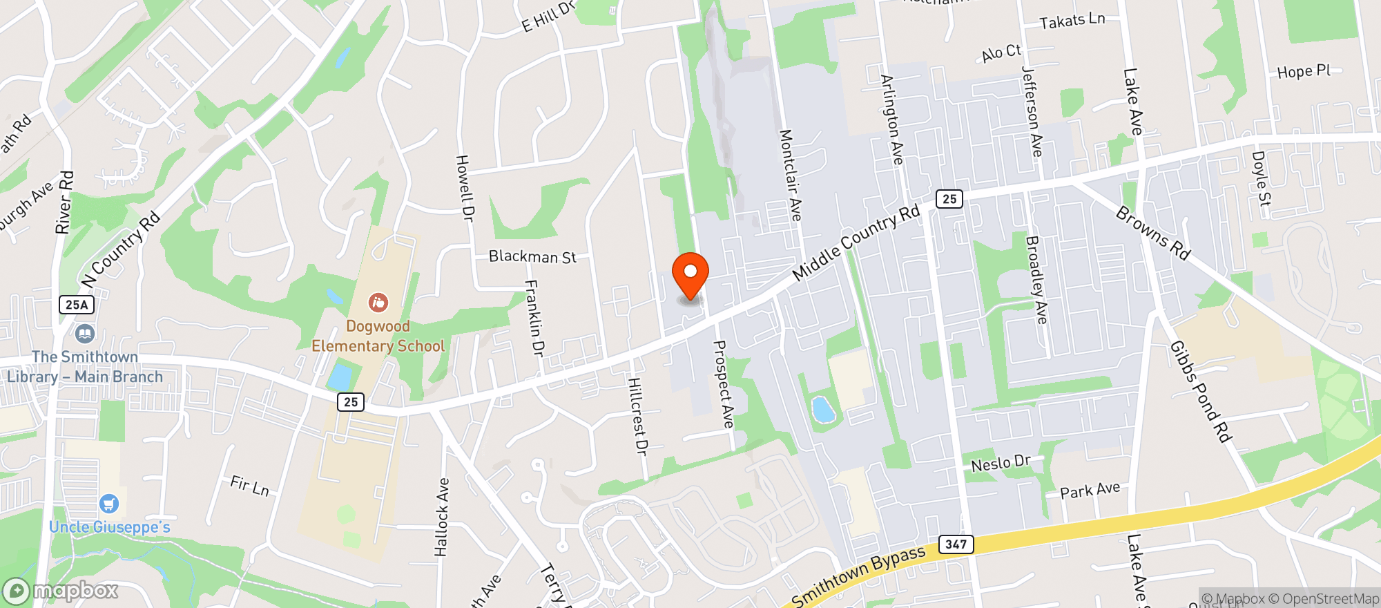 Map showing Bullseye Wholesale Beverage