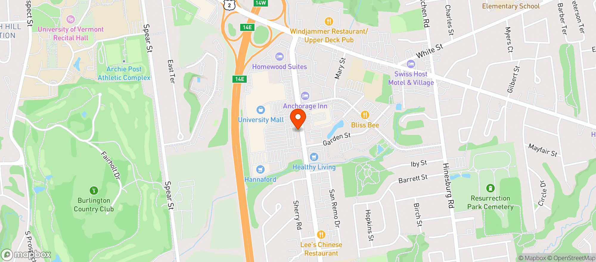 Map showing Vitamin Shoppe - University Mall
