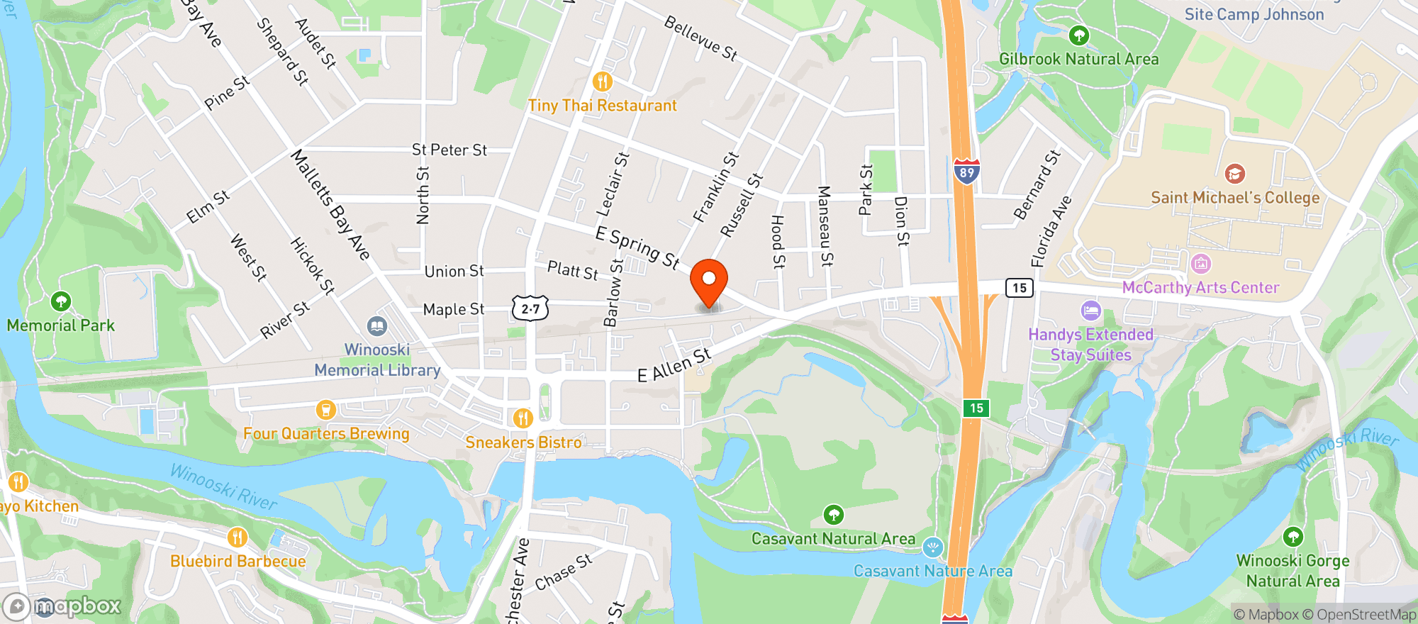 Map showing Beverage Warehouse
