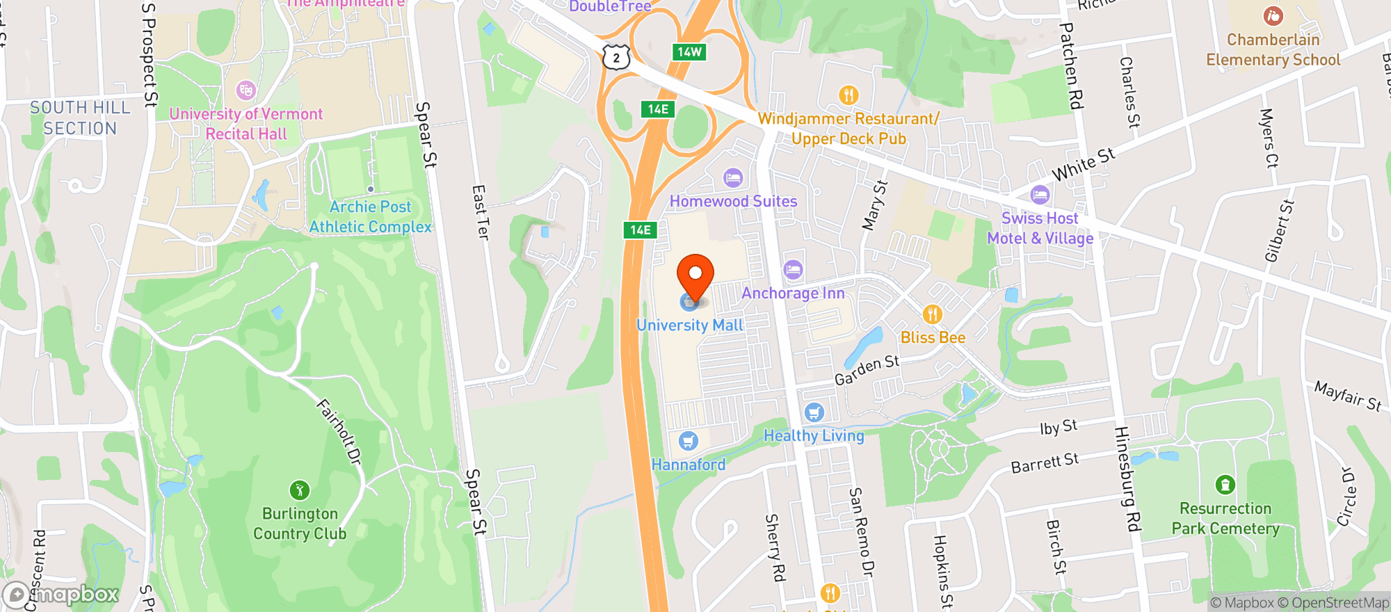 Map showing Target