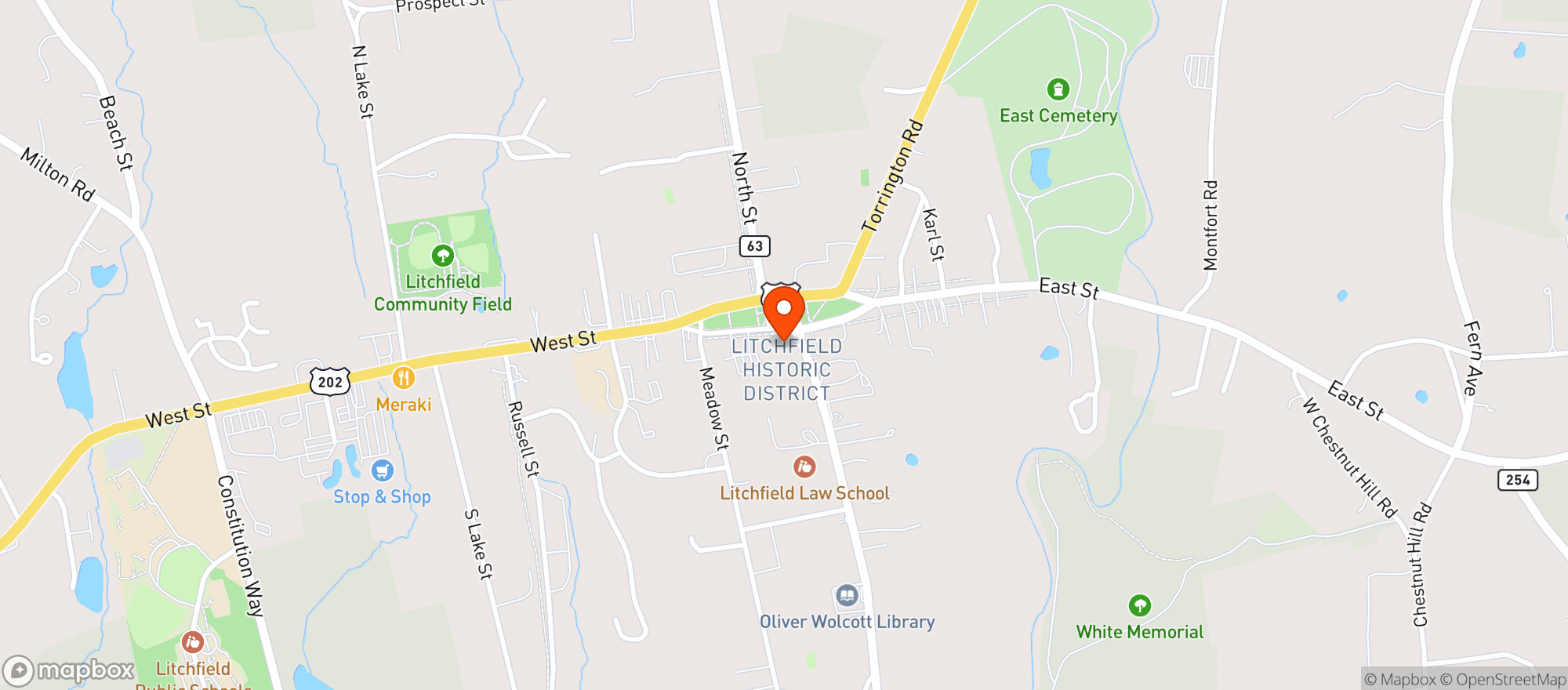 Map showing At The Corner