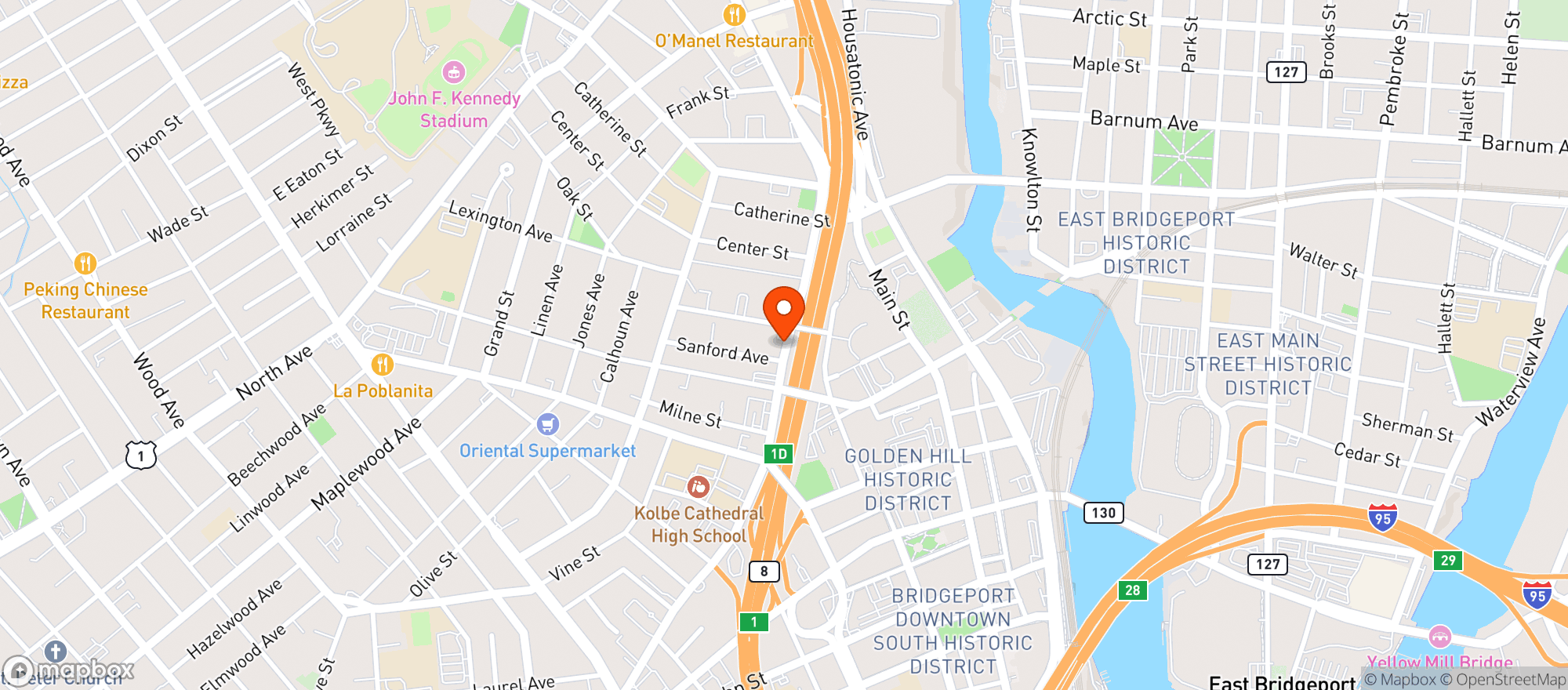 Map showing Savor Mini Mart