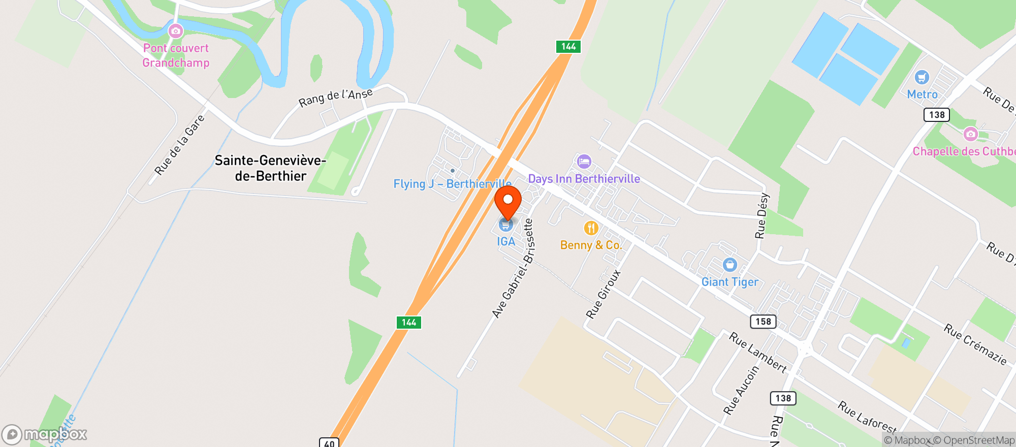 Map showing IGA Affilie #8274