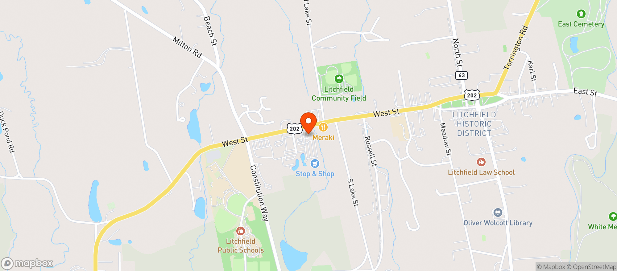 Map showing STOP & SHOP