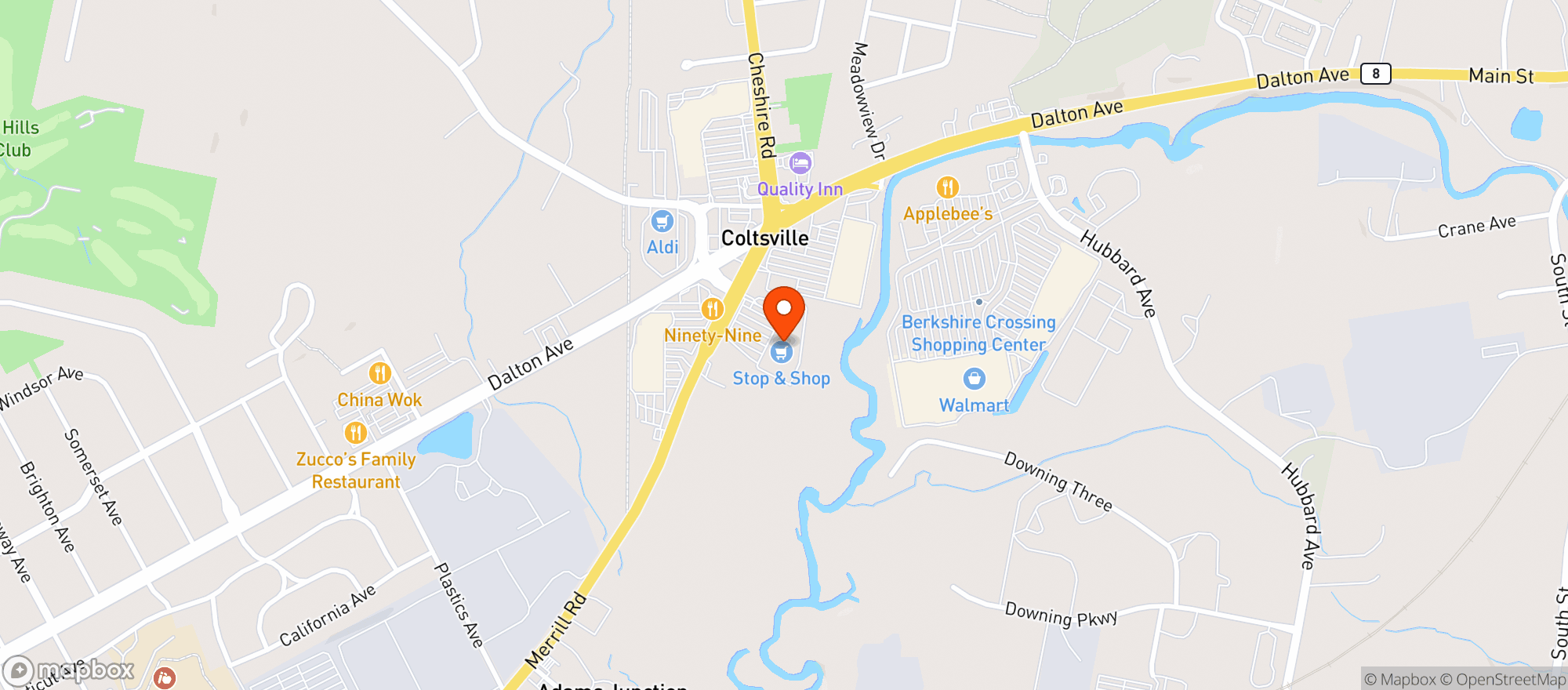 Map showing Stop & Shop #458