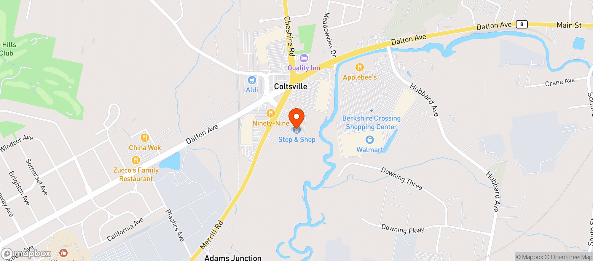 Map showing STOP & SHOP (660 MERRILL ROAD)