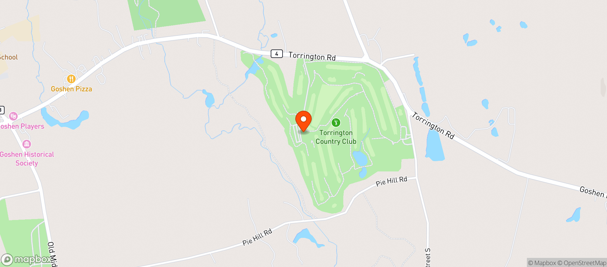 Map showing Torrington Country Club #0