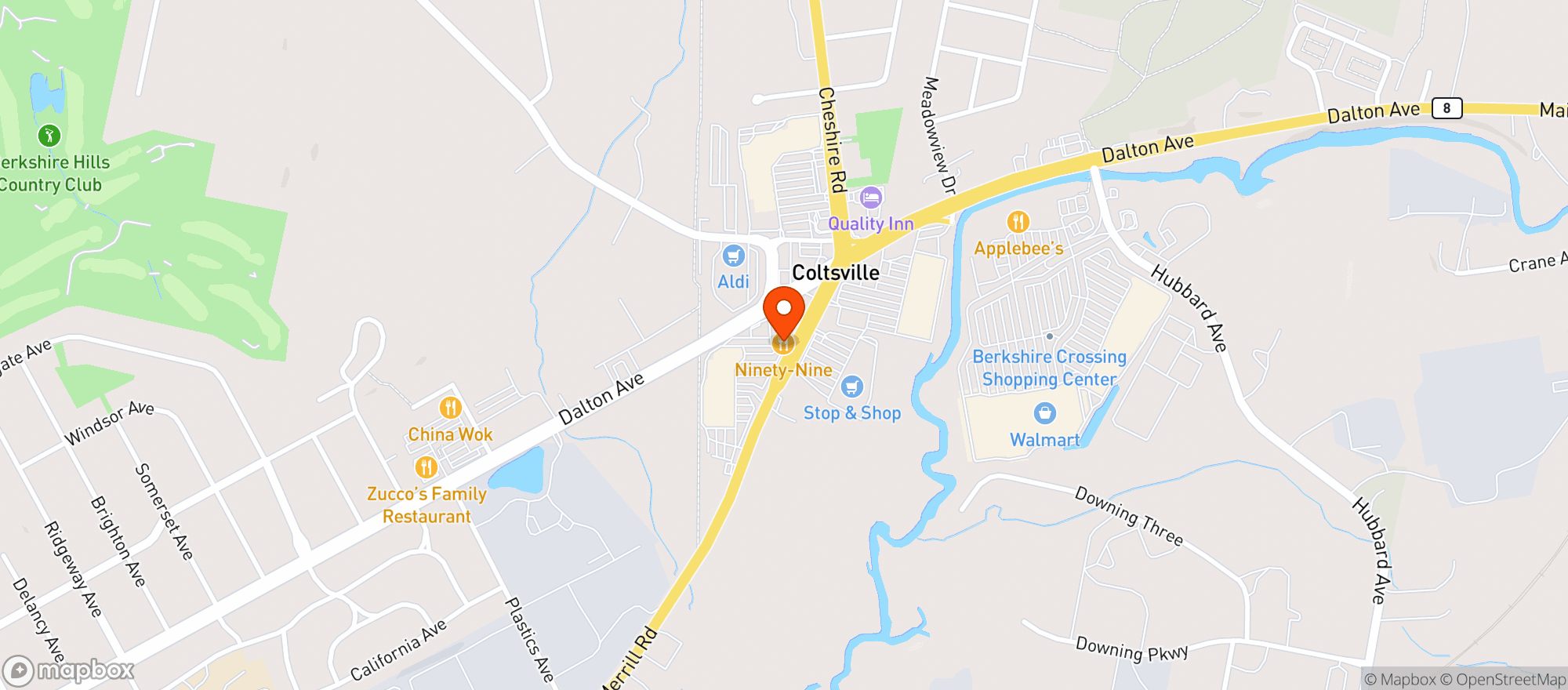 Map showing 99 Restaurant & Pub #85