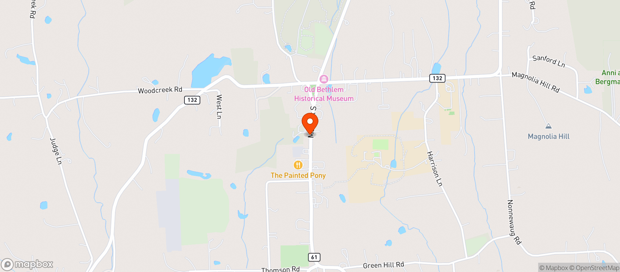 Map showing Bethlehem Spirit Shop