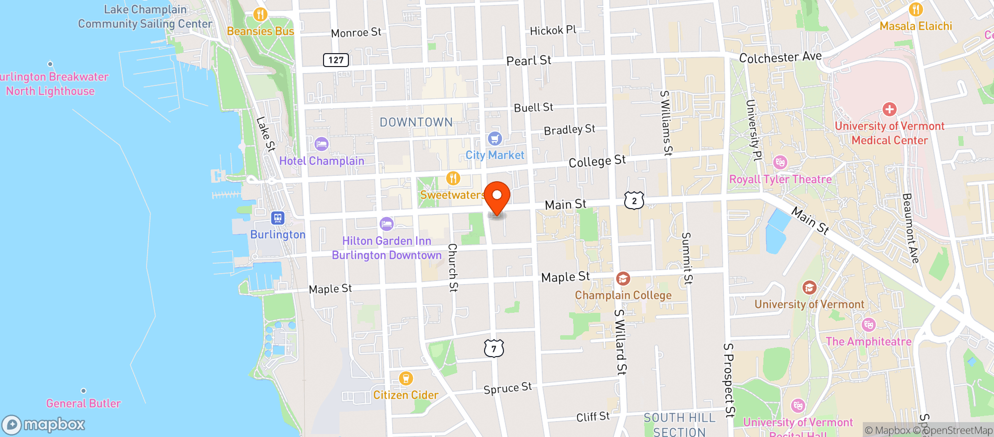 Map showing Champlain Farms #40